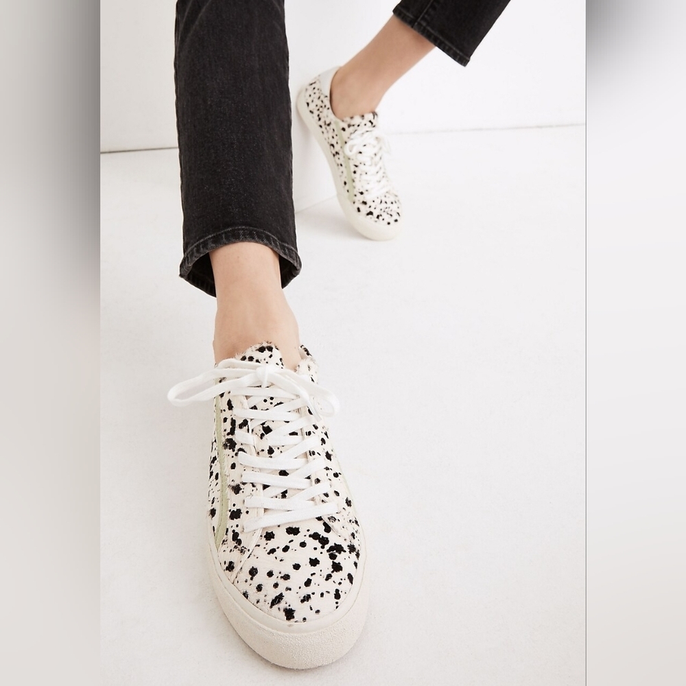 Madewell Sidewalk Low-Top Sneakers in Spatter Paint Calf Hair